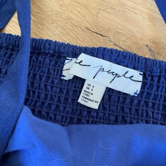 Free People 3 Piece Shorts, Crop Top and Blazer Set in Blue - Picture 5 of 9